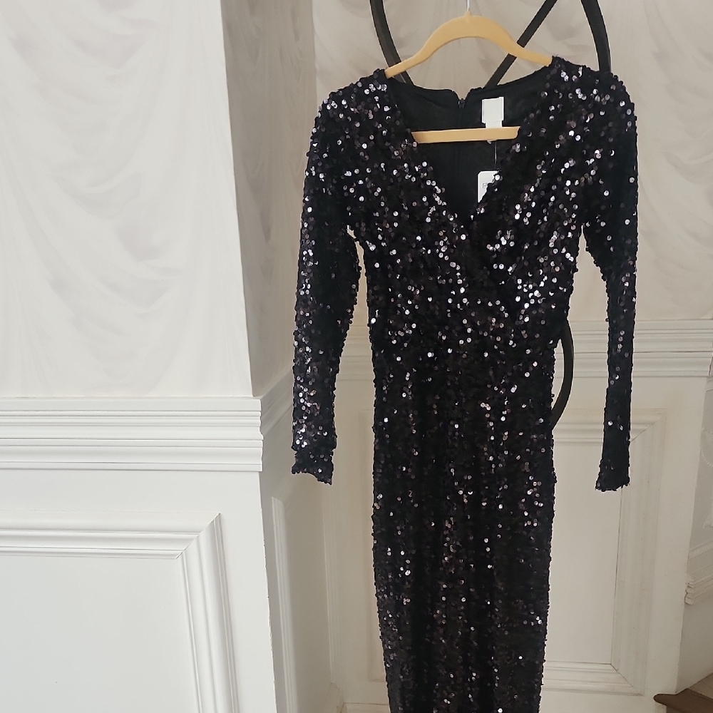 Black Sequin Jumpsuit